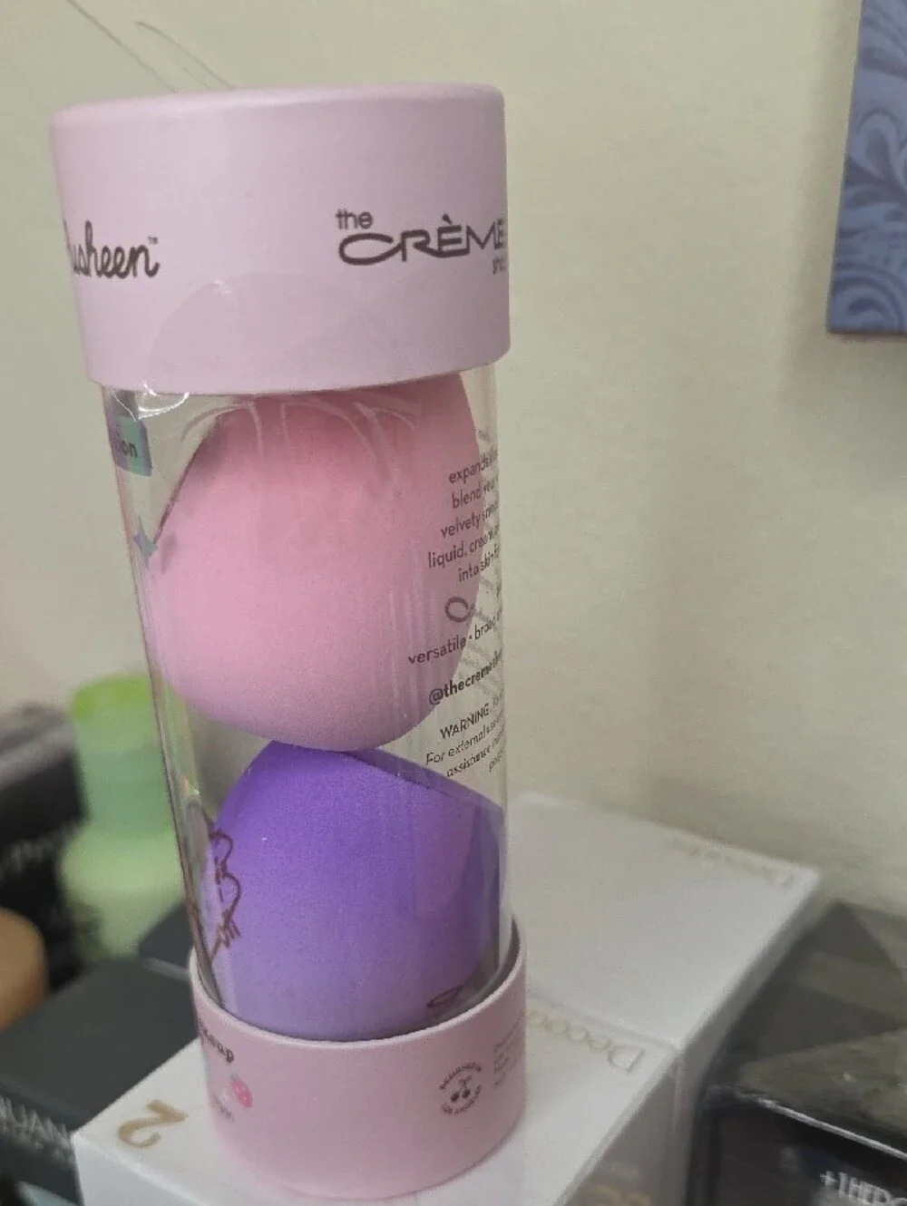 The Crème Shop Pusheen Pink & Purple Bouncy Blend Makeup Sponge Duo